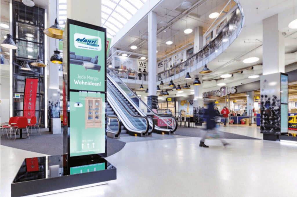 Infostele, Portrait, Indoor Stele, Shopping Center