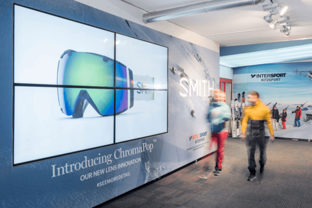 VideoWall, Split Screen, 2x2, Digital Signage, Verkaufsunterstützung, Einzelhandel